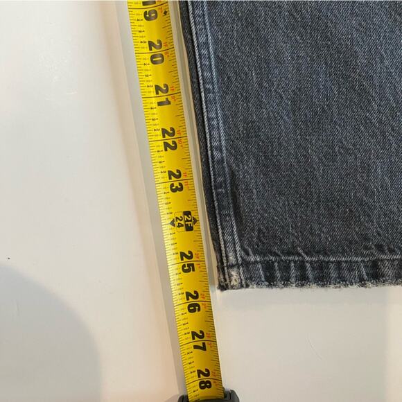 Marissa Webb Grant Straight Leg Jean Size 25 Black Stonewashed and Cinched back - Picture 8 of 10